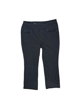 Belle Kim 16 Gravel Believe In Your Own Beauty Pull On Pant Black Casual